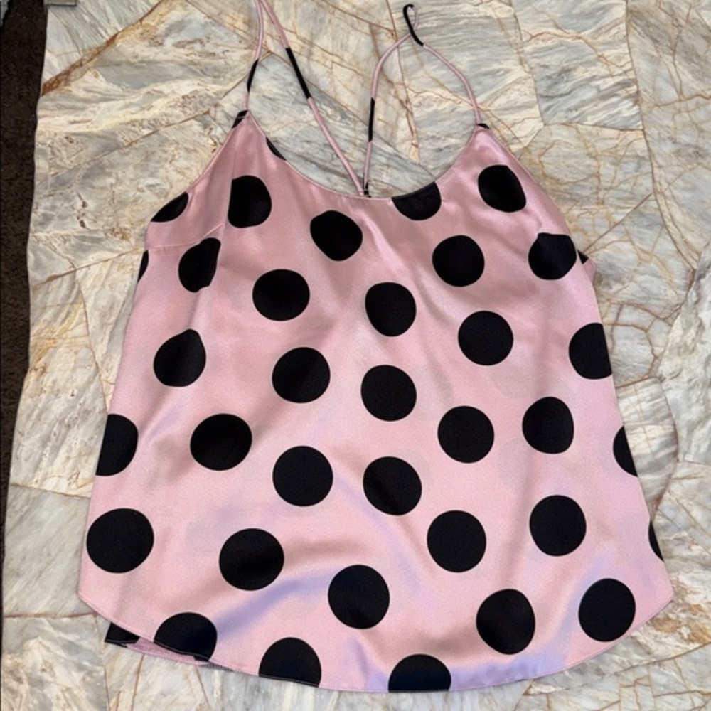 Victoria's Secret Pink and Black‎ Polka Dot Chemise